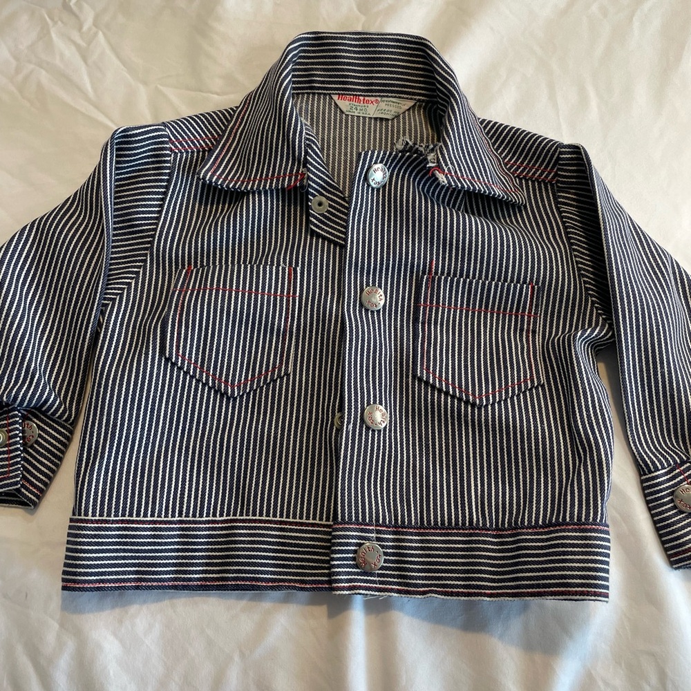 Healthtex Navy and White Striped Jacket